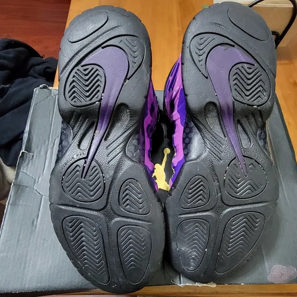 NIKE LITTLE POSITE PRO (GS) BLCK/COURT PURPLE [644792 012] SIZE 5Y - Picture 7 of 8